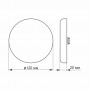 Точковий LED світильник безрамковий круглий Videx 15W 4100K VL-DLFR-154