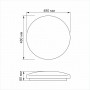 LED світильник Smart Videx Glanz 3 білий круглий 72W 2800-6200К VL-CLS1859-72