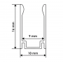 Профиль Biom алюминиевый анод. для LED неона LPN-16A 14029