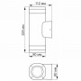 LED світильник архітектурний VIDEX AR072G 2xGU10 IP54 VL-AR072G