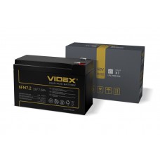 Акумулятор свинцево-кислотний Videx 6FM7.2 12V/7.2Ah color box 1 89