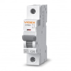 Автоматический выключатель Videx RESIST RS6 1п 20А С 6кА VF-RS6-AV1C20