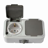 Розетка Bylectrica Пралеска Аква IP54 2-а із з/к РА16-303 (03) 000000452