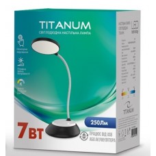 Настольная LED лампа Videx Titanum DC3 TLTF-022B 7W 3000-6500K USB чёрная TLTF-022B